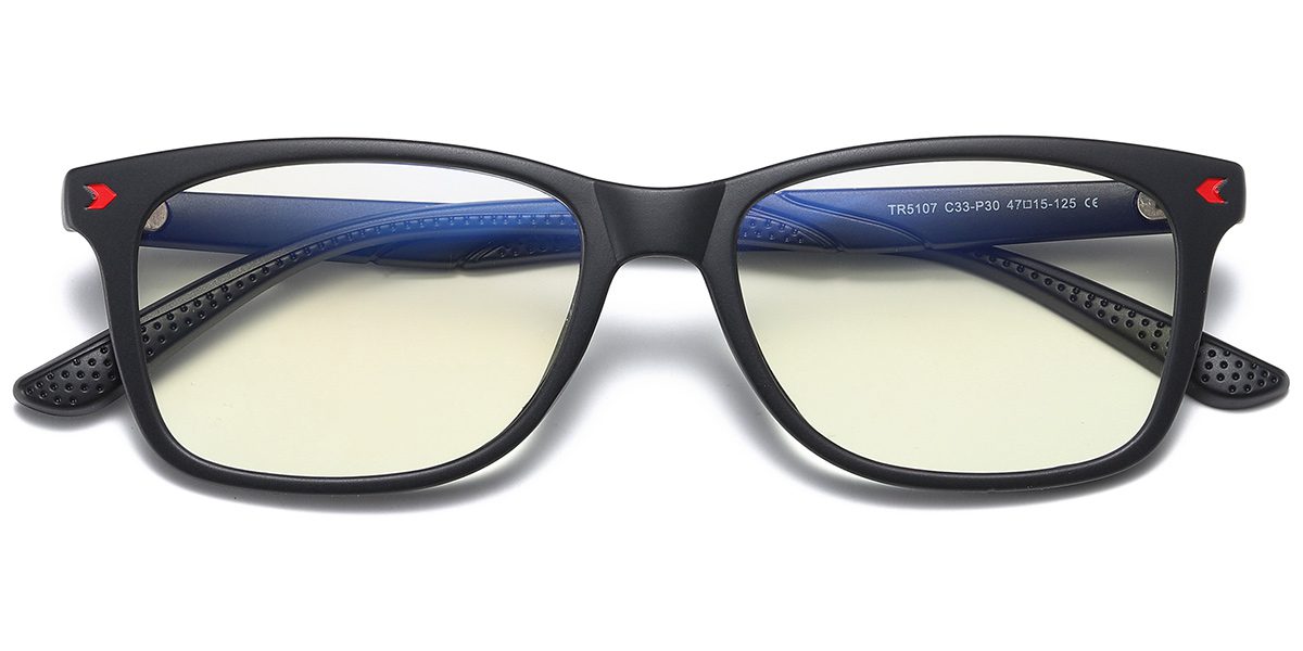 7345 Full Rim Black Rectangle