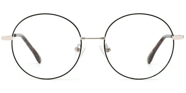6661 Full Rim Black Silver Round