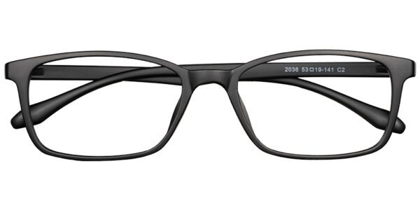 2183 Full Rim Matte Black Rectangle