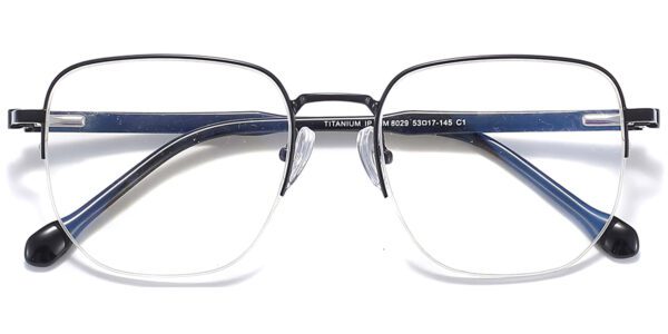 7518 Semi Rimless Black Square