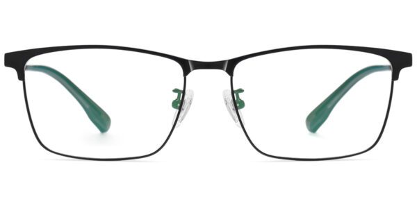 6762 Full Rim Black Rectangle;browline