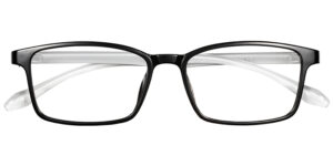 F-2186 Full-Rim Black-Grey Rectangle