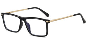 F-2738 Full-Rim Bright Black Rectangle