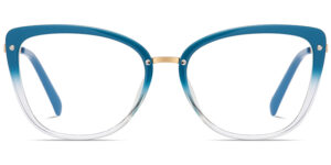 F-3105 Full-Rim Translucent-Blue Cat-Eye