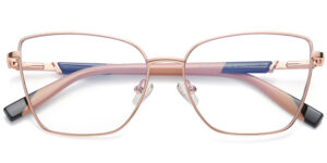F-3436 Full-Rim Rose Gold Rectangle