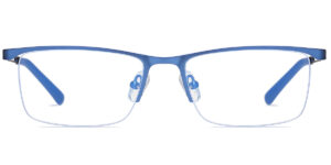 F-3685 Semi-Rimless Darkblue Rectangle