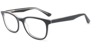 F-3773 Full-Rim Matte-Black Rectangle