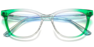 F-3794 Full-Rim Translucent-Green Rectangle