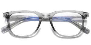 F-3895 Full-Rim Translucent-Grey Rectangle