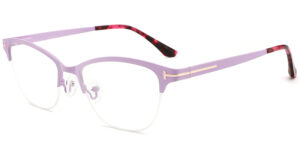 F-3904 Semi-Rimless Purple Browline