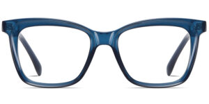 F-3923 Full-Rim Translucent-Blue Square
