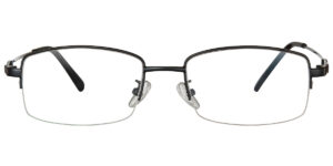 F-5323 Semi-Rimless Black Rectangle