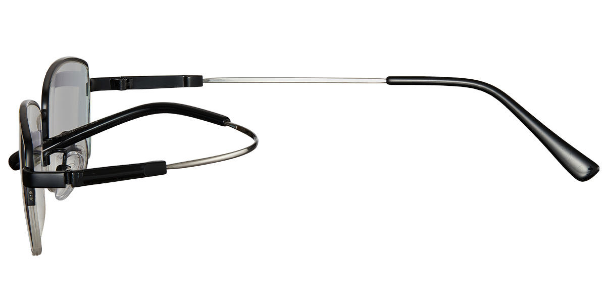 F-5323 Semi-Rimless Black Rectangle - Image 3