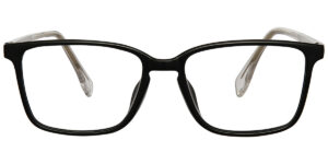F-6153 Full-Rim Bright Black Rectangle