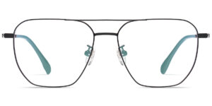 F-6455 Full-Rim Black Aviator