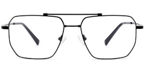F-6655 Full-Rim Black Aviator