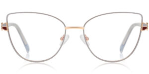 F-7078 Full-Rim Grey Cat-Eye