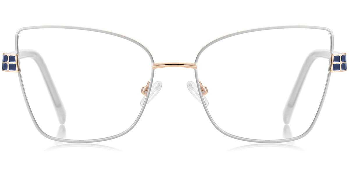 F-7192 Full-Rim Grey Cat-Eye