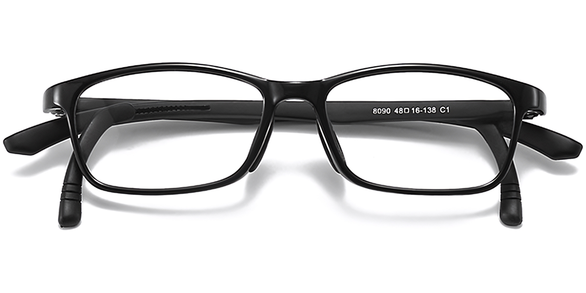 F-7336 Full-Rim Black Rectangle